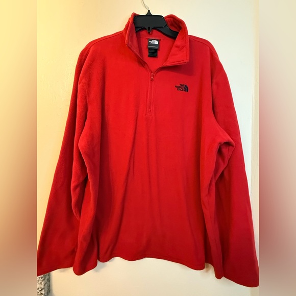 The North Face Vibrant Red Quarter-Zip Fleece - Picture 1 of 5